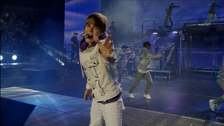 Justin Bieber en una escena de su documental "Never Say Never". La sensación de la música pop quiere regresar al cine muy pronto